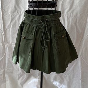 Army green skirt